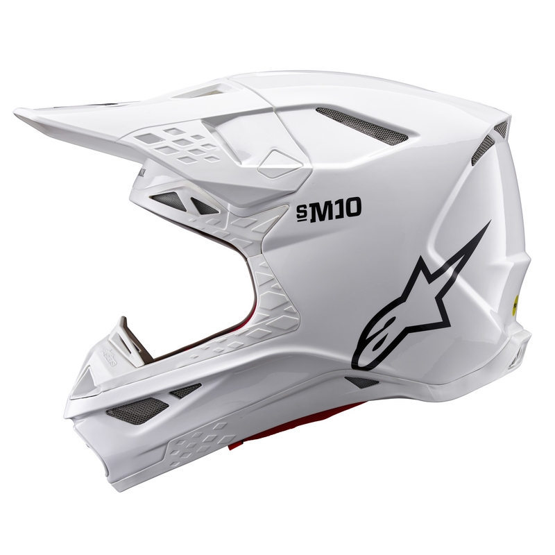 Motokrosová prilba Alpinestars Supertech S-M10 Solid biela