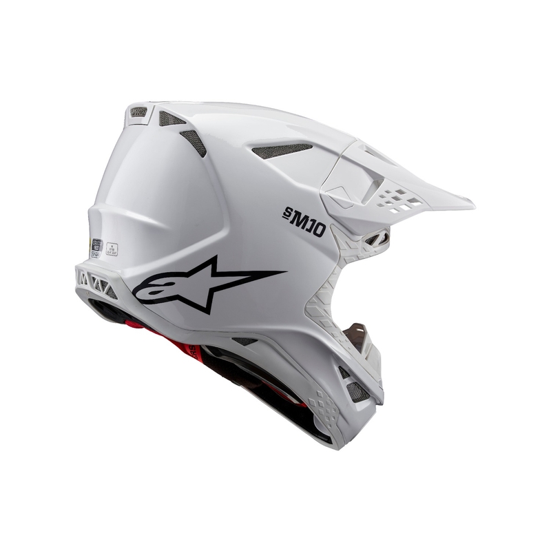 Motokrosová prilba Alpinestars Supertech S-M10 Solid biela
