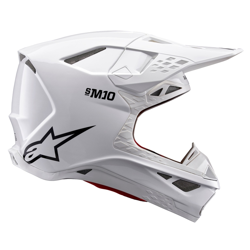 Motokrosová prilba Alpinestars Supertech S-M10 Solid biela