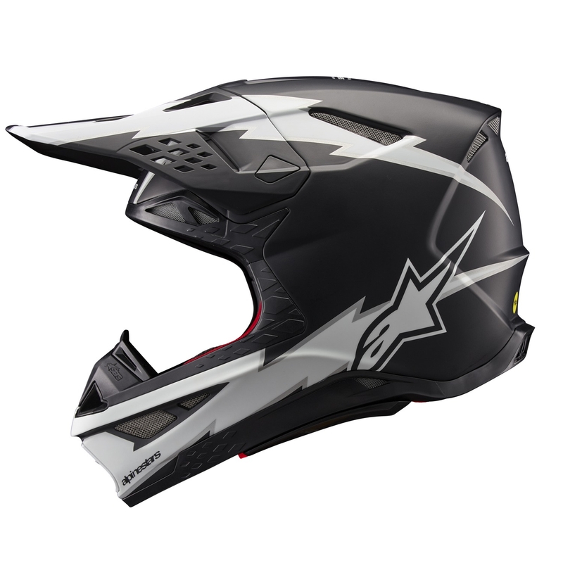 Motokrosová prilba Alpinestars Supertech S-M10 Ampress matná čierno-biela
