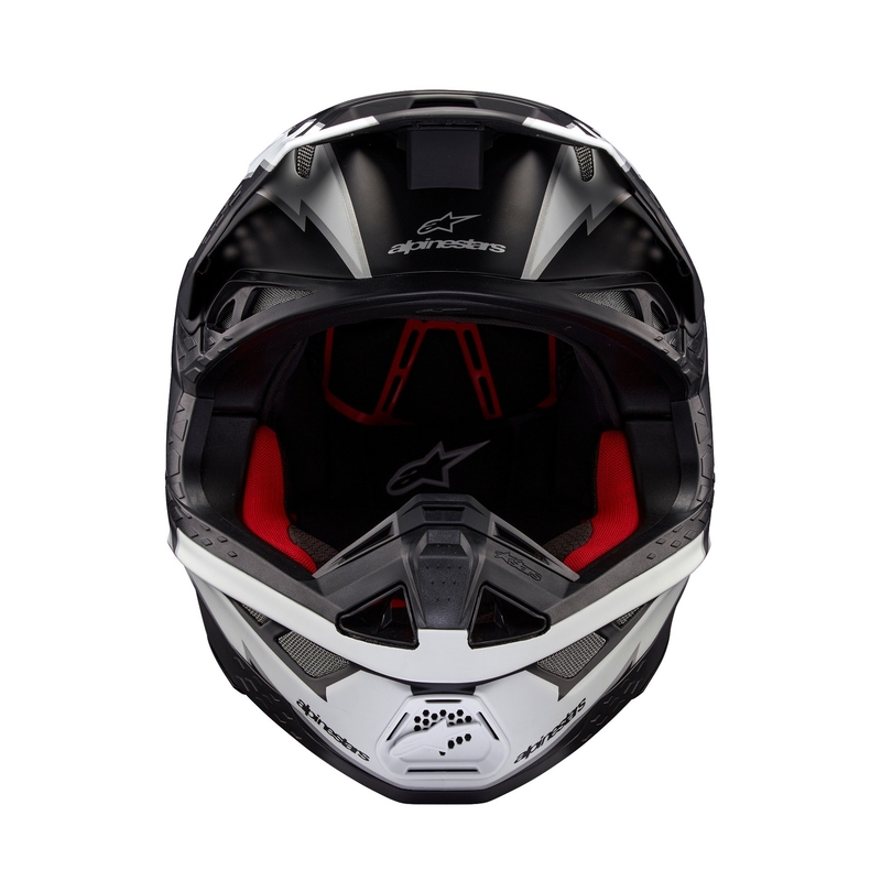 Motokrosová prilba Alpinestars Supertech S-M10 Ampress matná čierno-biela