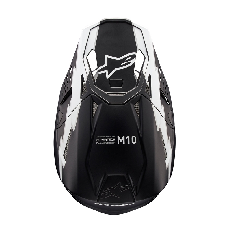 Motokrosová prilba Alpinestars Supertech S-M10 Ampress matná čierno-biela