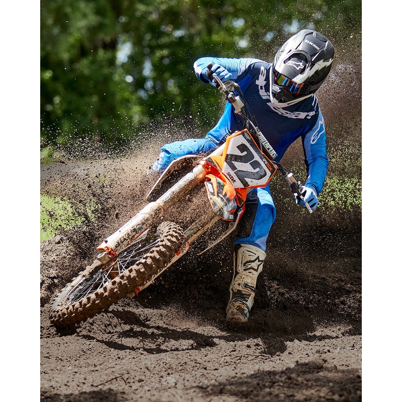 Motokrosová prilba Alpinestars Supertech S-M10 Ampress matná čierno-biela