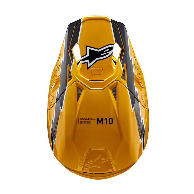 Motokrosová prilba Alpinestars Supertech S-M10 Ampress čierno-žltá