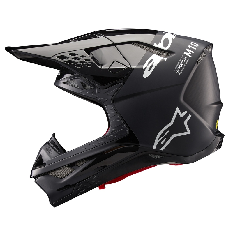 Motokrosová prilba Alpinestars Supertech S-M10 Flood čierno-tmavo šedá