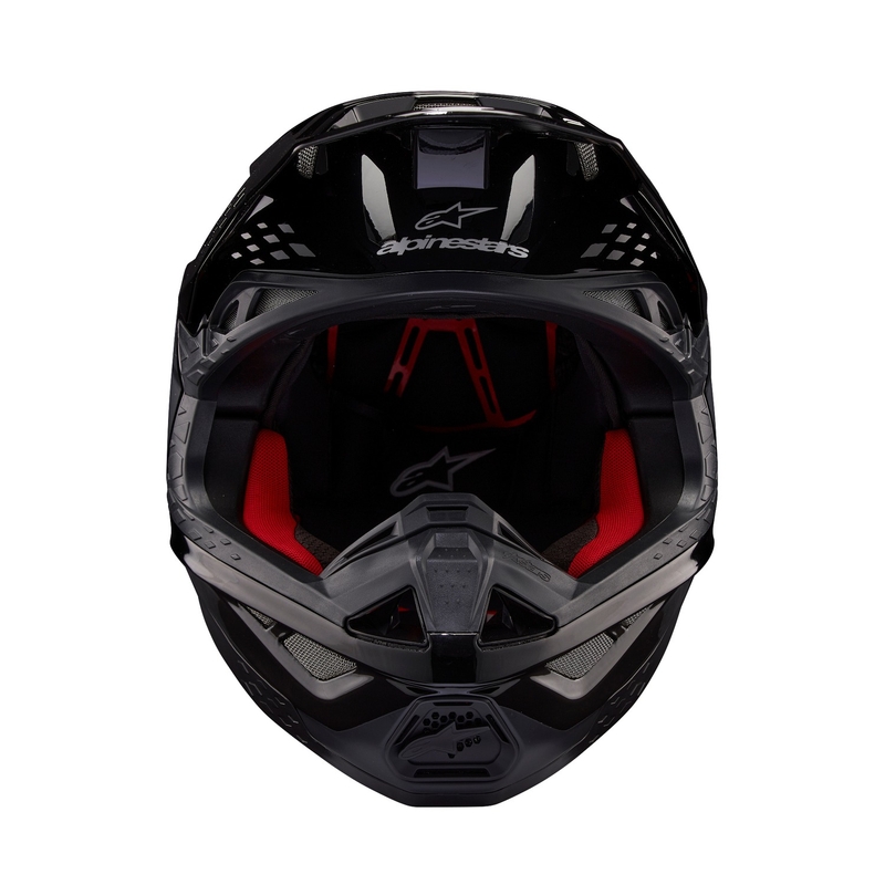 Motokrosová prilba Alpinestars Supertech S-M10 Flood čierno-tmavo šedá