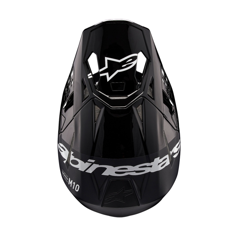 Motokrosová prilba Alpinestars Supertech S-M10 Flood čierno-tmavo šedá
