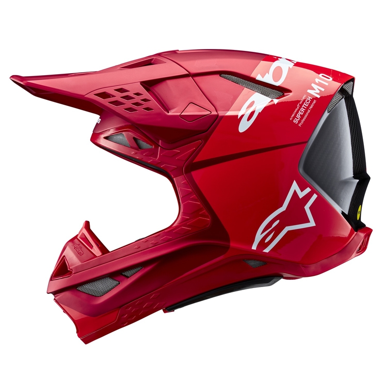 Motokrosová prilba Alpinestars Supertech S-M10 Flood matná fluo červeno-červená
