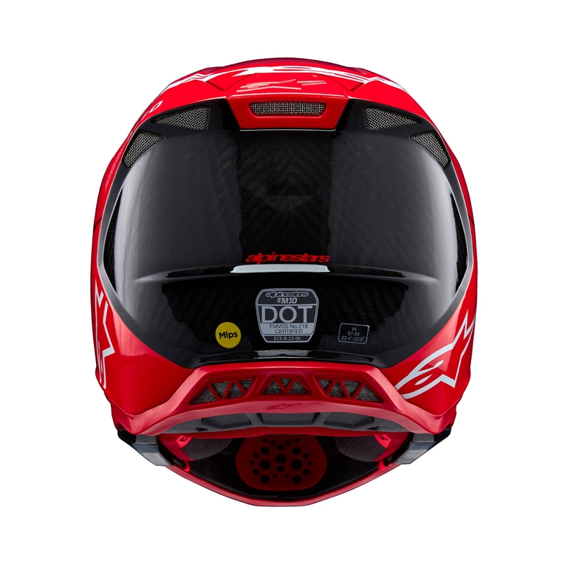Motokrosová prilba Alpinestars Supertech S-M10 Flood matná fluo červeno-červená
