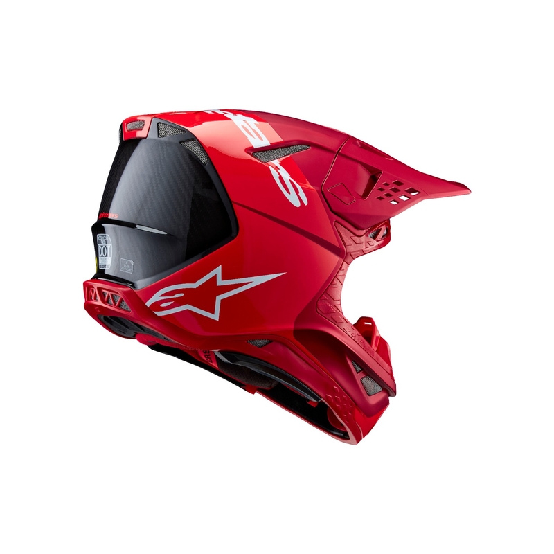 Motokrosová prilba Alpinestars Supertech S-M10 Flood matná fluo červeno-červená