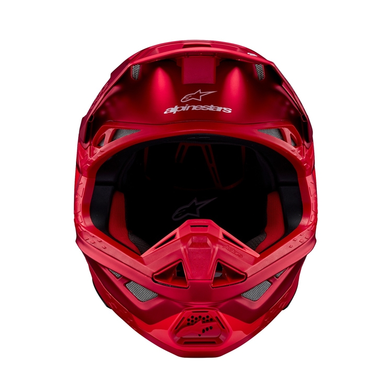 Motokrosová prilba Alpinestars Supertech S-M10 Flood matná fluo červeno-červená