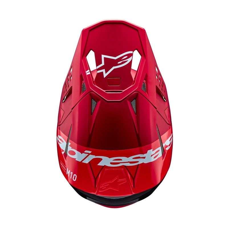 Motokrosová prilba Alpinestars Supertech S-M10 Flood matná fluo červeno-červená