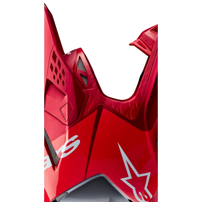 Motokrosová prilba Alpinestars Supertech S-M10 Flood matná fluo červeno-červená