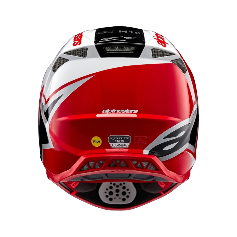 Motokrosová prilba Alpinestars Supertech S-M10 Unite červeno-biela