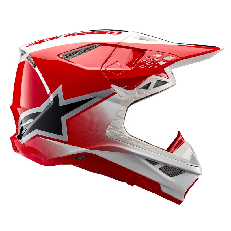 Motokrosová prilba Alpinestars Supertech S-M10 Unite červeno-biela