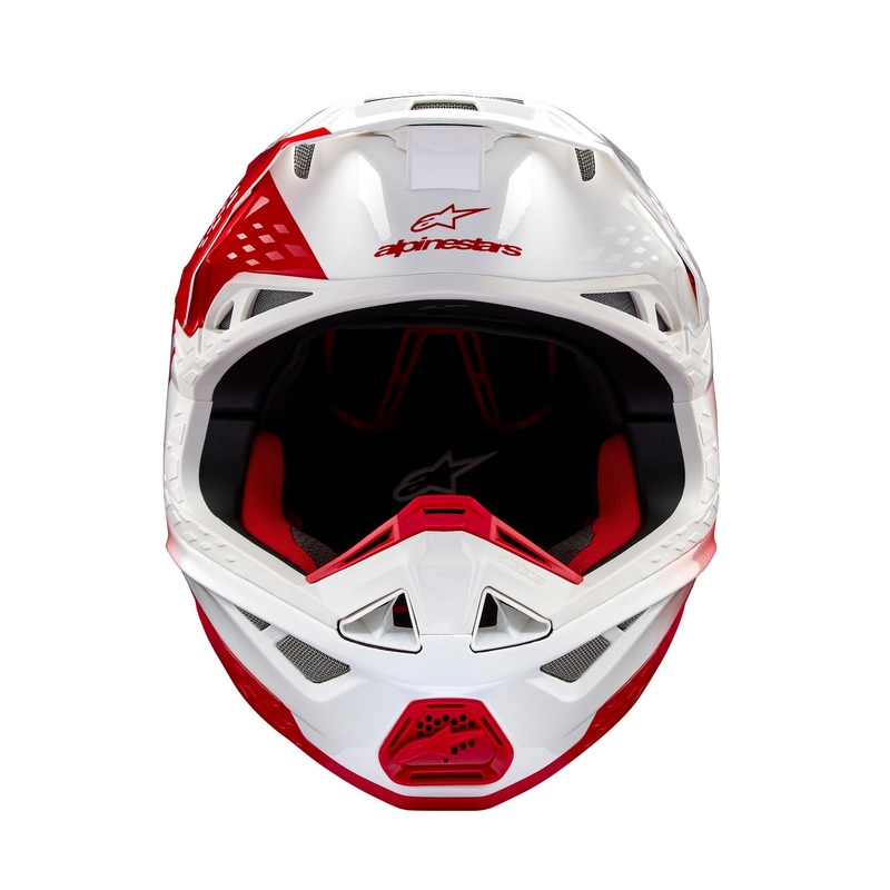 Motokrosová prilba Alpinestars Supertech S-M10 Unite červeno-biela
