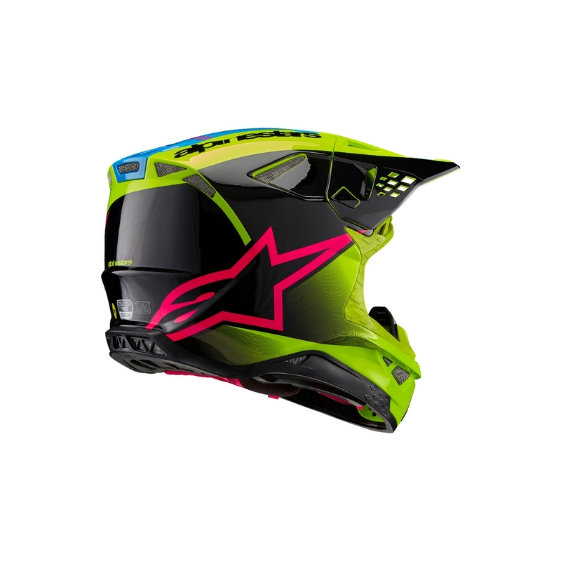 Motokrosová prilba Alpinestars Supertech S-M10 Unite fluo žlto-čierno-ružová