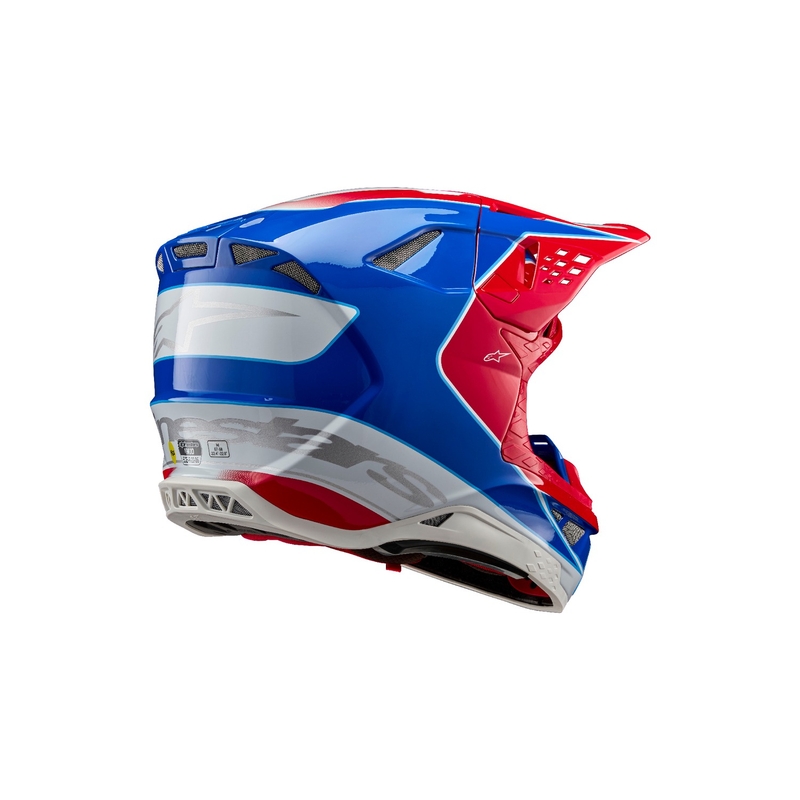 Motokrosová prilba Alpinestars Supertech S-M10 Aeon fluo červeno-modrá