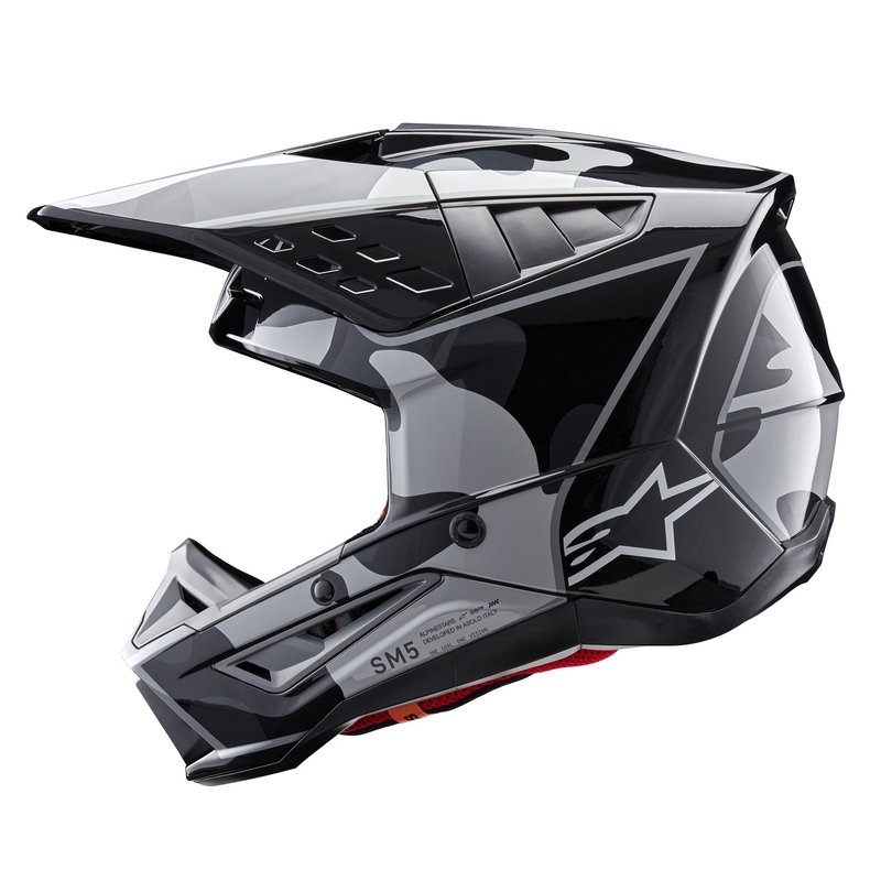 Motokrosová prilba Alpinestars S-M5 Rover 2 čierno-strieborná
