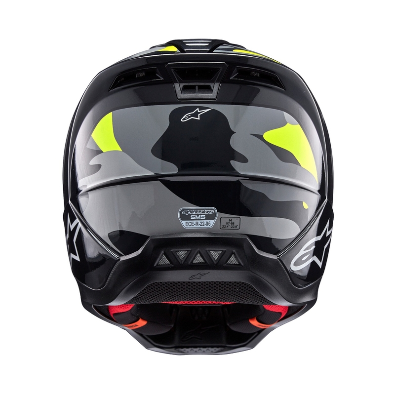 Motokrosová prilba Alpinestars S-M5 Rover 2 tmavo šedo-fluo žltá