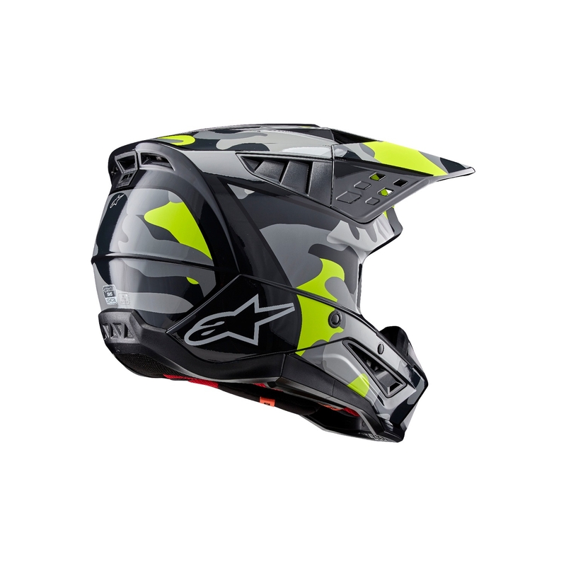 Motokrosová prilba Alpinestars S-M5 Rover 2 tmavo šedo-fluo žltá