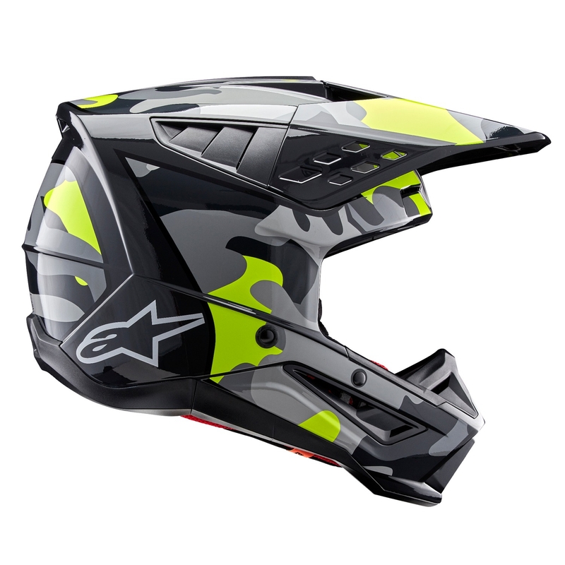 Motokrosová prilba Alpinestars S-M5 Rover 2 tmavo šedo-fluo žltá