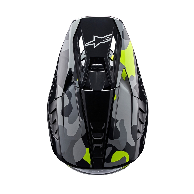 Motokrosová prilba Alpinestars S-M5 Rover 2 tmavo šedo-fluo žltá