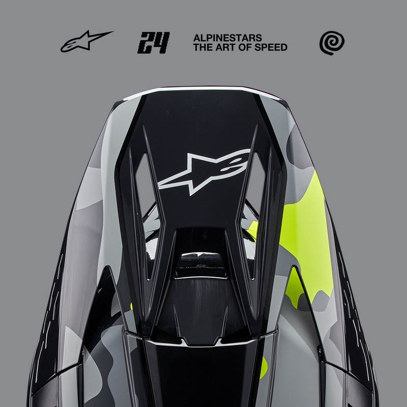 Motokrosová prilba Alpinestars S-M5 Rover 2 tmavo šedo-fluo žltá