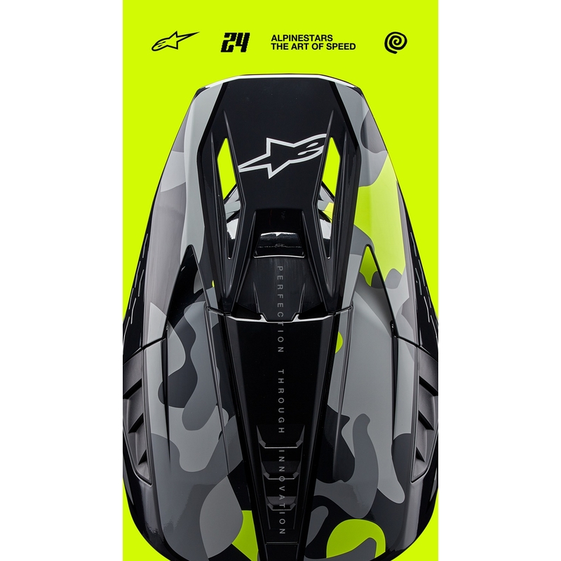 Motokrosová prilba Alpinestars S-M5 Rover 2 tmavo šedo-fluo žltá