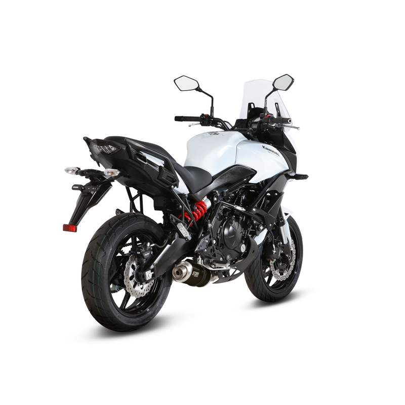 Výfuk kompletný 2x1 STORM OVAL Oceľovo čierna pre KAWASAKI Versys 650 2015-2020