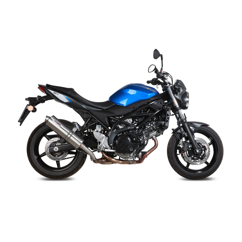 Koncovka výfuku STORM OVAL nerez pre SUZUKI SV 650 / S 2016-2024, SUZUKI SV 650 X 2016-2024