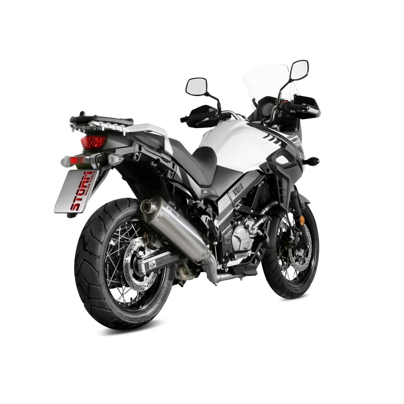 Koncovka výfuku STORM OVAL nerez pre SUZUKI DL 650 V-STROM 2017-2024