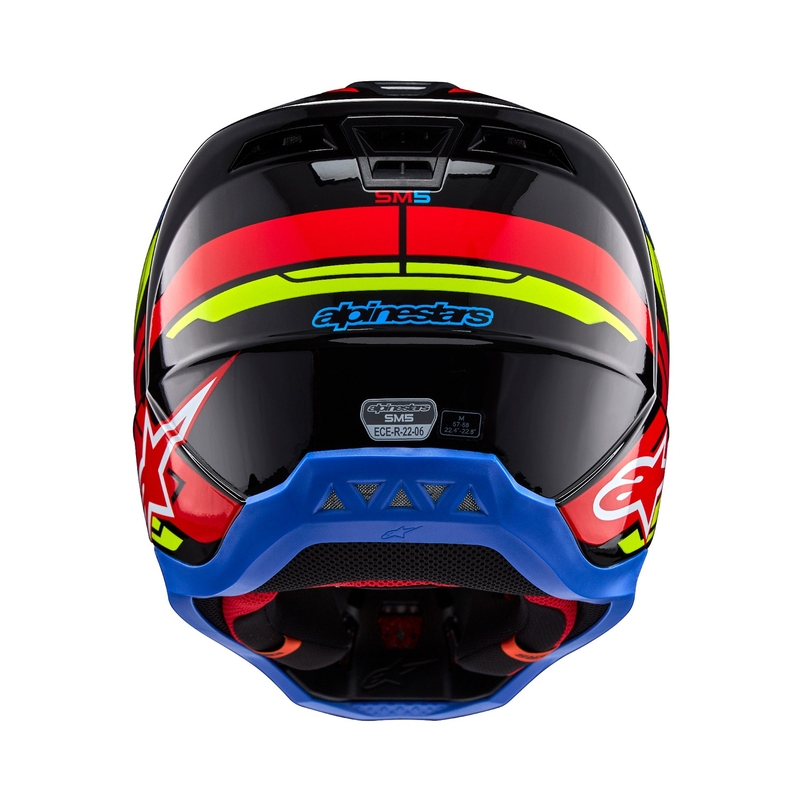 Motokrosová prilba Alpinestars S-M5 Action 2 fluo žlto-fluo červená