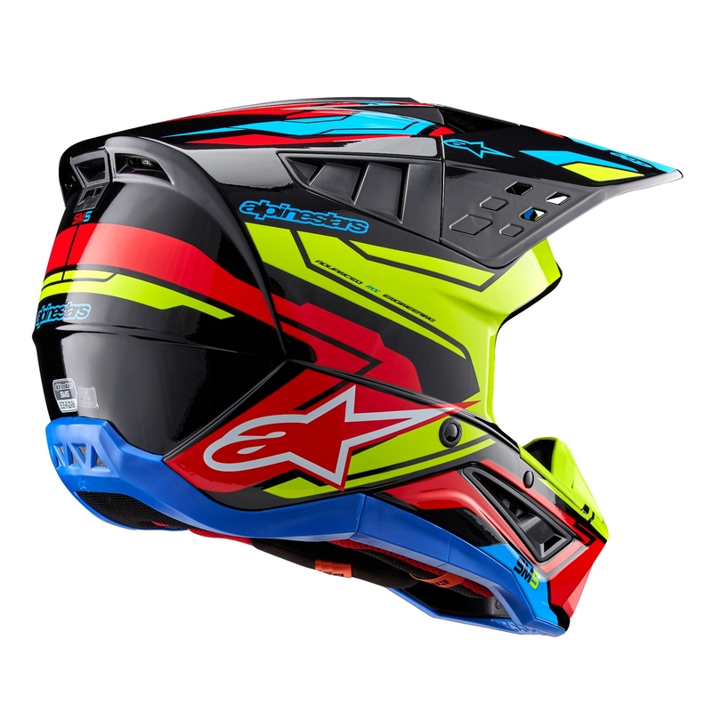 Motokrosová prilba Alpinestars S-M5 Action 2 fluo žlto-fluo červená