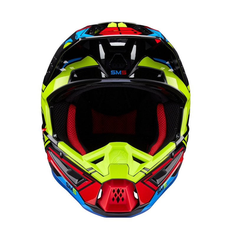 Motokrosová prilba Alpinestars S-M5 Action 2 fluo žlto-fluo červená