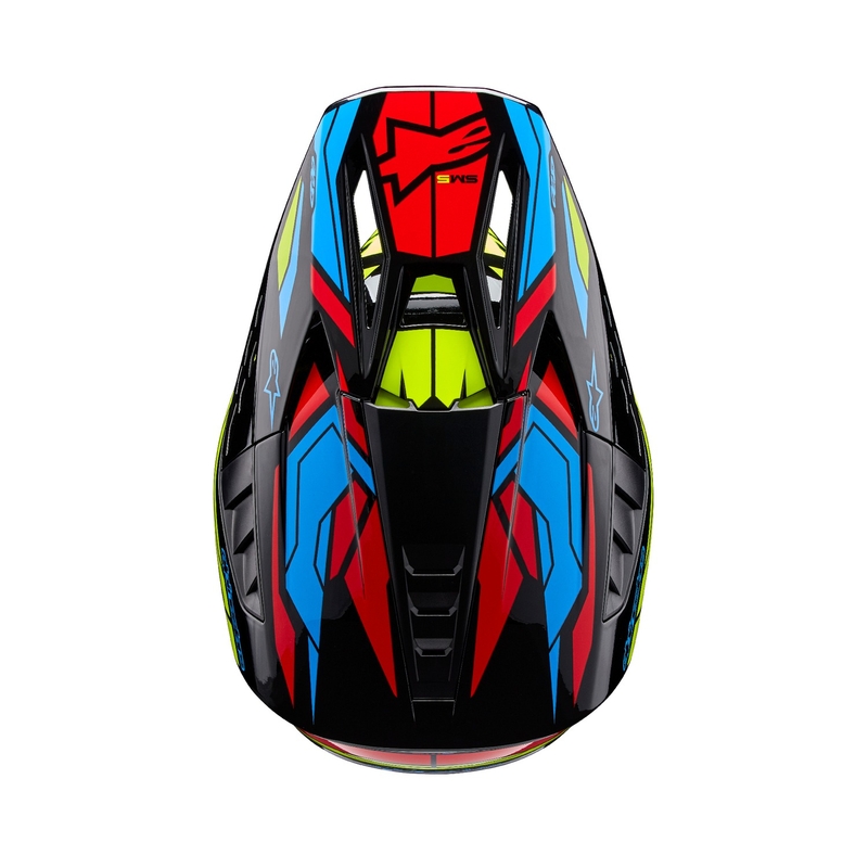 Motokrosová prilba Alpinestars S-M5 Action 2 fluo žlto-fluo červená