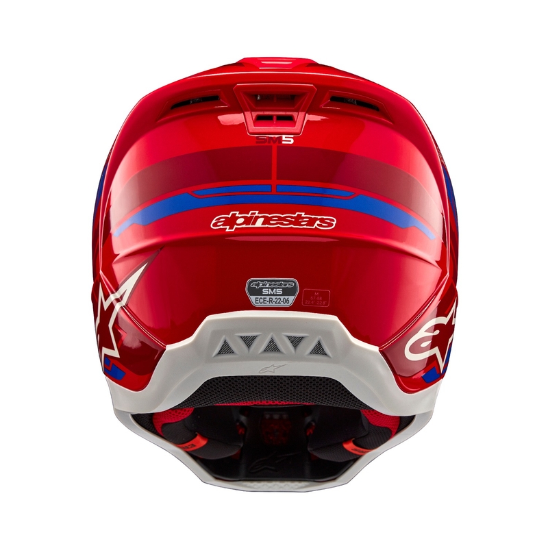 Motokrosová prilba Alpinestars S-M5 Action 2 fluo červeno-modrá