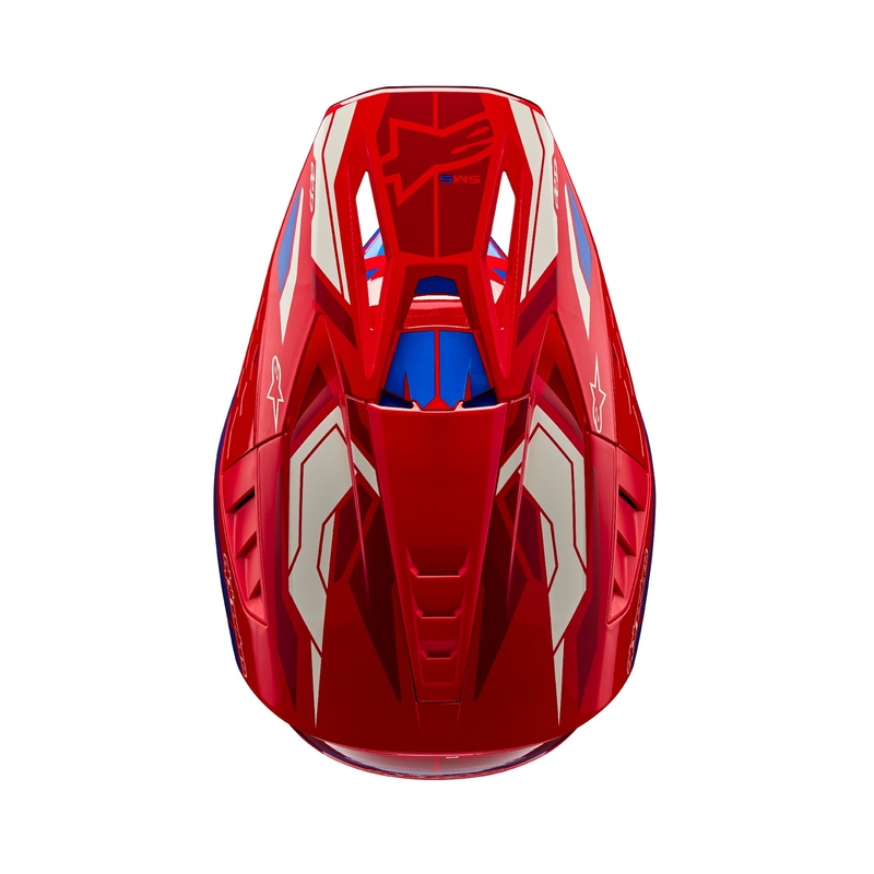 Motokrosová prilba Alpinestars S-M5 Action 2 fluo červeno-modrá