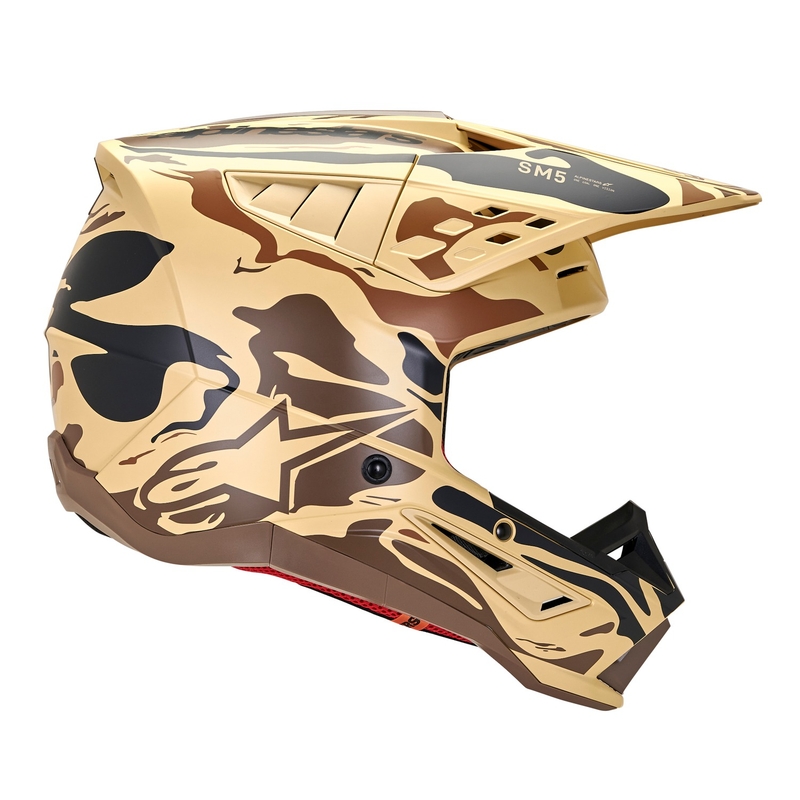 Motokrosová prilba Alpinestars S-M5 Mineral matná tmavo hnedá camo
