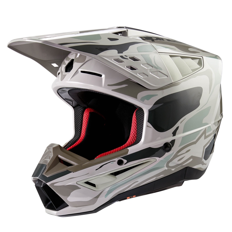 Motokrosová prilba Alpinestars S-M5 Mineral šedo-zelená camo