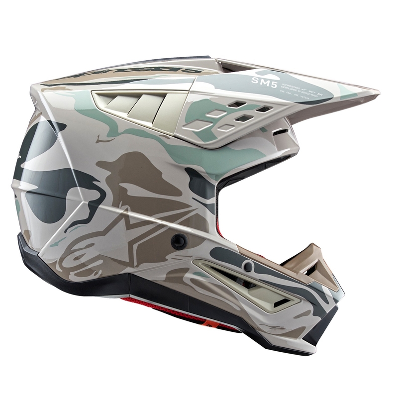 Motokrosová prilba Alpinestars S-M5 Mineral šedo-zelená camo