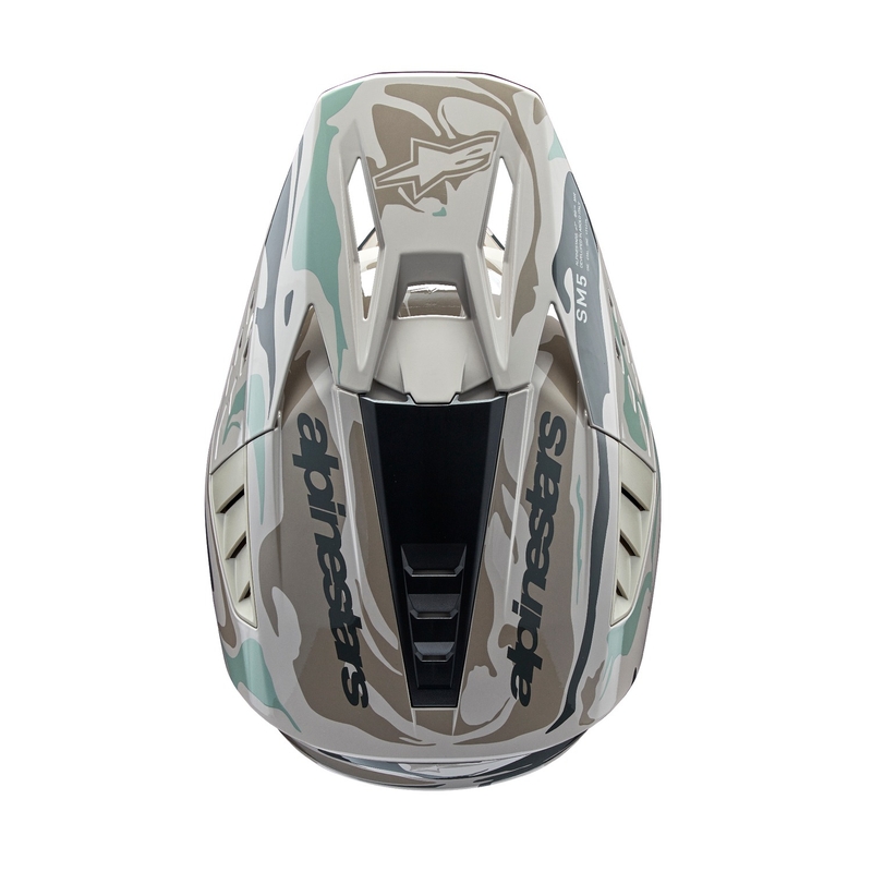 Motokrosová prilba Alpinestars S-M5 Mineral šedo-zelená camo