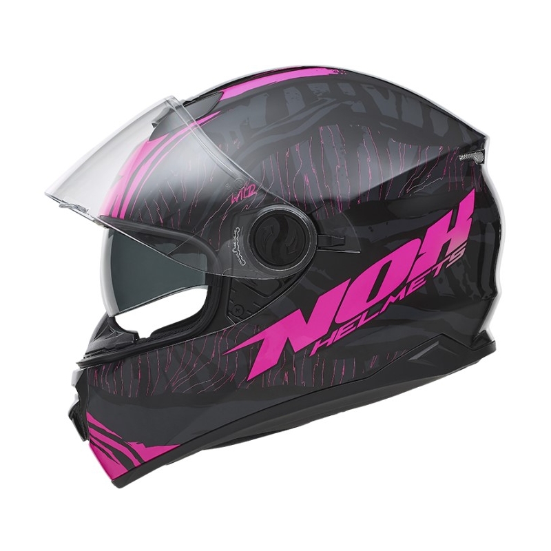 Integrálna prilba na motocykel NOX N301 Wild čierno-fluorescenčno ružová výpredaj