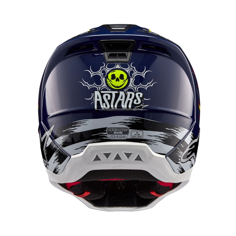 Motokrosová prilba Alpinestars S-M5 Rash modro-fluo žltá