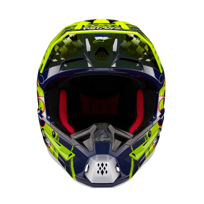 Motokrosová prilba Alpinestars S-M5 Rash modro-fluo žltá