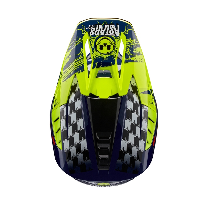 Motokrosová prilba Alpinestars S-M5 Rash modro-fluo žltá