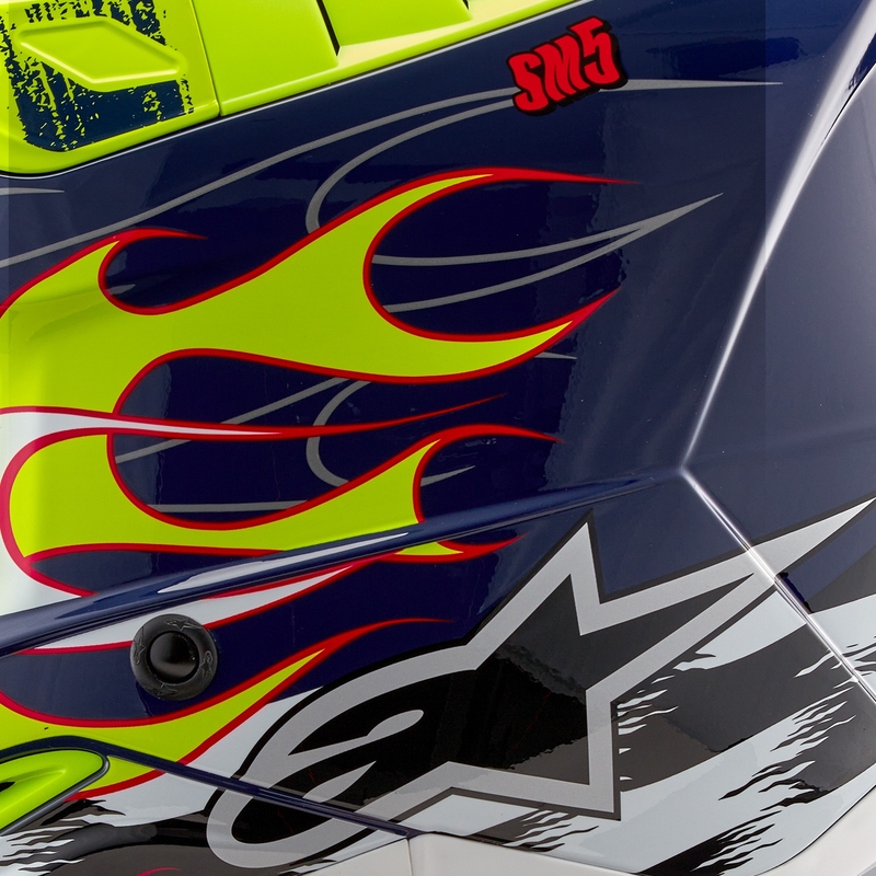 Motokrosová prilba Alpinestars S-M5 Rash modro-fluo žltá