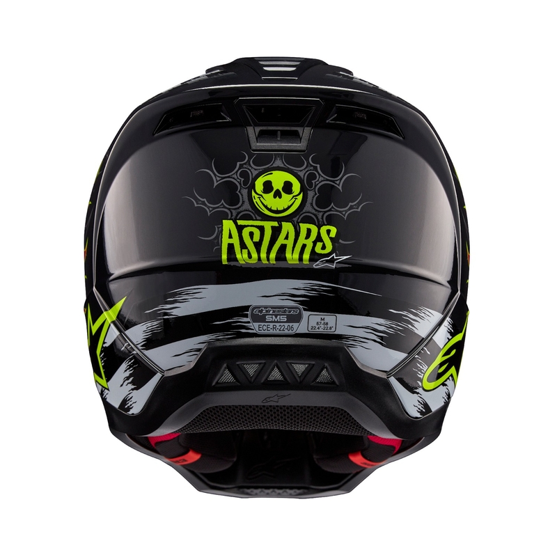 Motokrosová prilba Alpinestars S-M5 Rash šedo-fluo červená