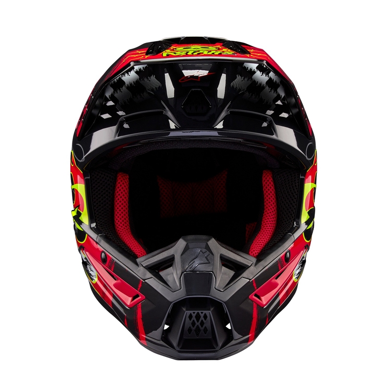 Motokrosová prilba Alpinestars S-M5 Rash šedo-fluo červená