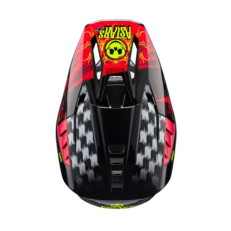 Motokrosová prilba Alpinestars S-M5 Rash šedo-fluo červená